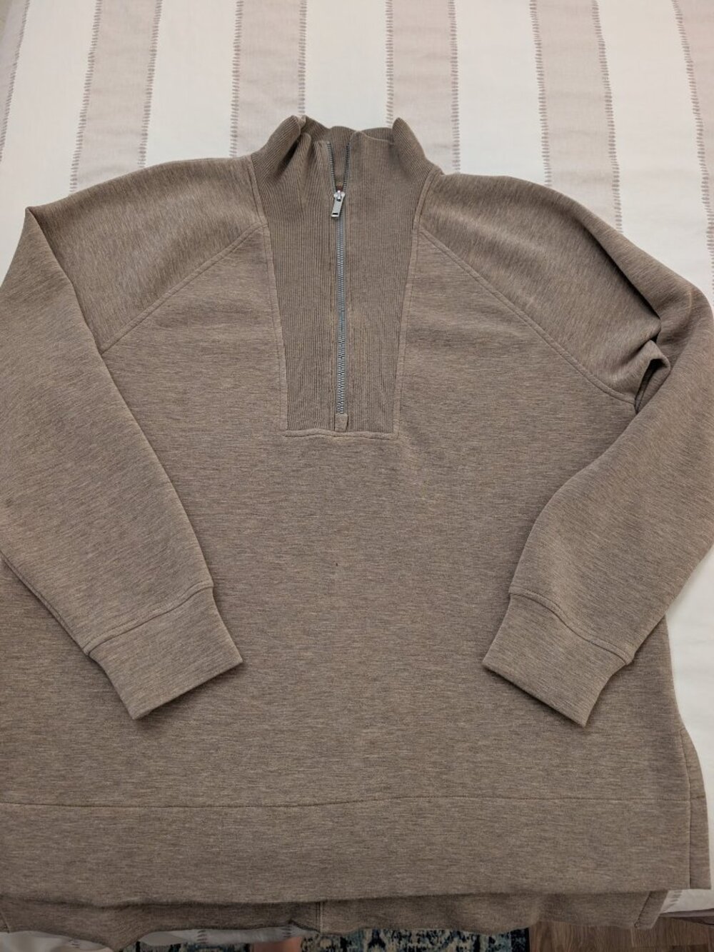 Spanx Size L Tunic Sweatshirt "birch heather"